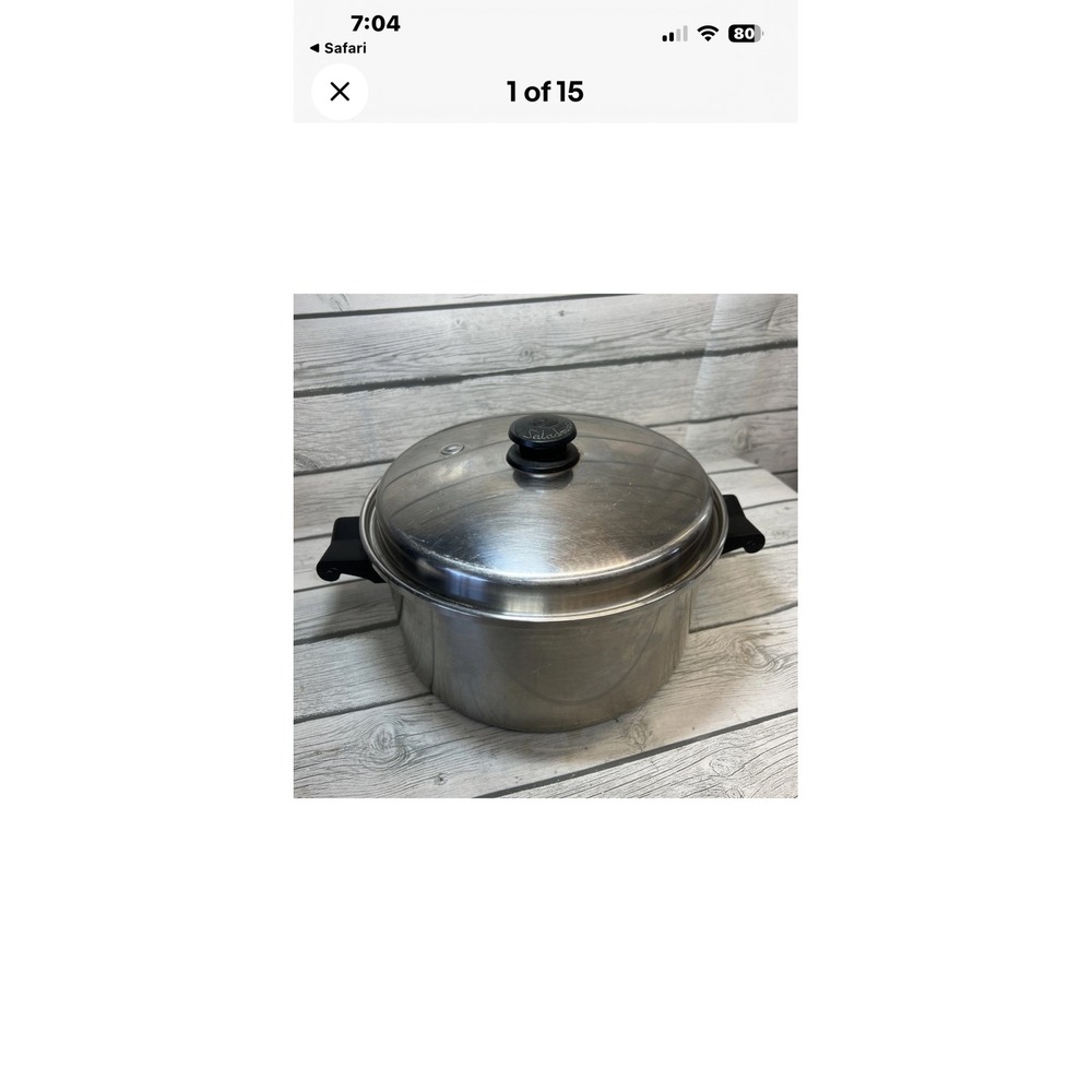 Vintage Saladmaster 6.5 quart stock pot 11"
18-8 Tri-Clad Dallas, Texas